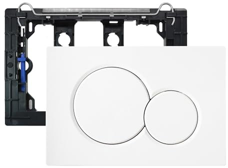 Empyreal betätigungsplatte drückerplatte WC spülkasten ersatzteile kompatibel mit Geberit sigma 01 UP300 & 320 betätigungsplatte 115770115 Weiße Kunststoff für 2-Mengen-Spülung 1 Stück.