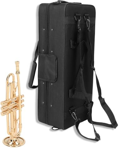 Trompeten-Aufbewahrungsbox, Trompeten-Gigbag, Weiche Trompeten-Tragetasche Mit Schultergurt, Oxford-Stoff, Große Trompetenkoffer-Box, Schwarz