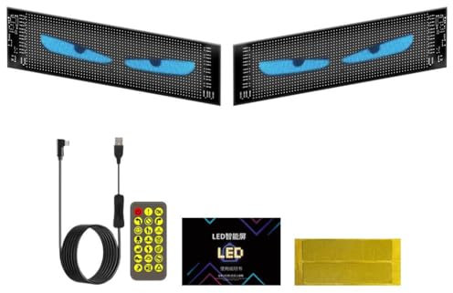 Panneau d'affichage LED RVB pour voiture - Animation - Matrix Pixel - Programmable - Bluetooth - Flexible - Application lumineuse LED