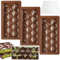 KATIMI 3PCS Deep Chocolate Moulds Silicone, Thick Chocolate Bar Molds with Spatula Easy Release and Durable for Dubai Chocolate DIY Pistachios Bar Kitchen Baking