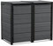 Keter Mülltonnenbox Hide Away | 480 Liter, flexibel erweiterbar | Stahlrahmen | mit Gasdruckfedern | Anthrazit | naturgetreue Holzoptik | wetterfest & wartungsfrei | belüftet