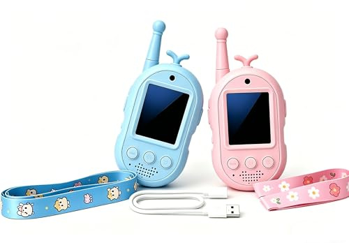 Kids Video Walkie Talkies 2 Pack Rechargeable Camera for Boys Girls 4-12