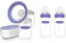 Lansinoh Elektrische Milchpumpe Kompakt - besonders klein & leise - ideal zum abpumpen für zu Hause und unterwegs - Kompatibel mit Powerbank & Babyflasche mit NaturalWave Sauger Gr. M, 2 x 240 ml