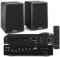 Fenton SHFB65 Bookshelf Stereo System, Home HiFi Bookshelf Speakers with Bluetooth Streaming, WiFi Internet Radio, Spotify Connect, DAB+, Optical Input Amplifier (Black)