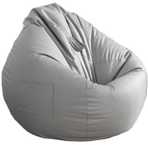 HCDZF Sitzsack Sessel, Sitzsack Erwachsene mit Füllung für das Wohnzimmer, Riesensitzsack,Grau,100 * 110cm
