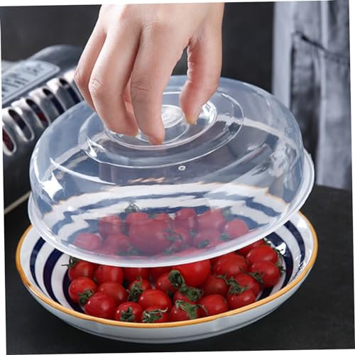 Cubierta de salpicaduras de microondas, cubierta de microondas redondas de 8 '' cubierta de alimentos de microondas con respiraderos de vapor tapa de protección de salpicaduras de microondas