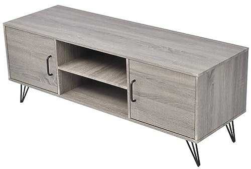 ShGaxin Meuble TV, meuble TV, meuble TV, meuble de chambre, table de salon, table de télévision, 120 x 40 x 45 cm, gris