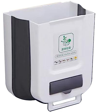 Sosoport Cubo De Basura De Cocina Plegable Pequeño De Plástico Organizador De Basura Colgante Para Armarios De Cocina Contenedor De Compost