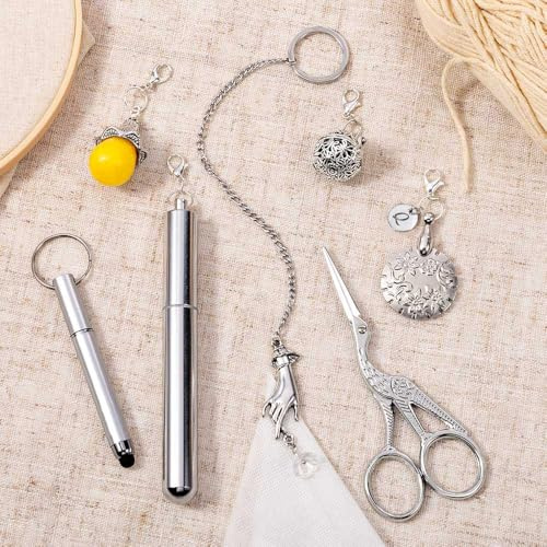 Juego de costura personalizado de estilo victoriano vintage con iniciales grabadas, juego de tijeras de costura personalizadas, kit de 7 piezas de accesorios de bordado de acero inoxidable para punto