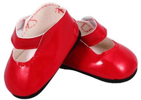Scarpe per Bambole Mini in Pu Rosse, 1 Paio 0016-6