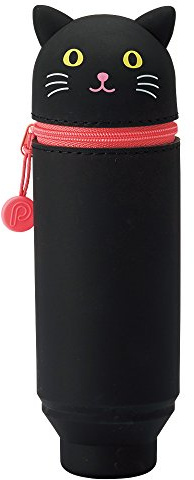 LIHITLAB PuniLabo A7712-3 Stifteetui, Stifthalter, 6,1 x 19,8 cm, schwarze Katze