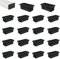 HJYZY Tapón de plástico rectangular para tubo de 40 mm x 20 mm, color negro, tapa de extremo de poste, deslizante, para mesa, silla, estante, enchufe, acabado de inserción, 30 unidades