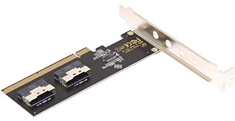 Cablecc Slimline Dual SFF-8654 8X 4 NVME to PCIE Express 3.0 4.0 Raid Card VROC Raid0 Hyper Adapter