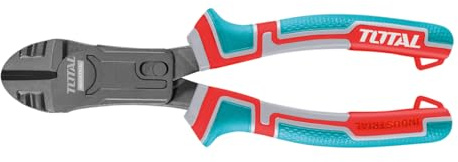 TOTAL - Verstärkte Seitenschneider - 200mm - Für Drähte, Kabel, Nägel oder Schrauben - Stark und langlebig - Ergonomischer, rutschfester Griff - Chrom-Vanadium-Konstruktion
