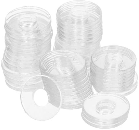 JECOMPRIS 500pezzi Rondelle Piatte Trasparenti Da Guarnizioni Anti-allentamento Per Riparazioni Maniglie Fissaggio Sicuro e Sostituzione Di Rondelle Per Attrezzature