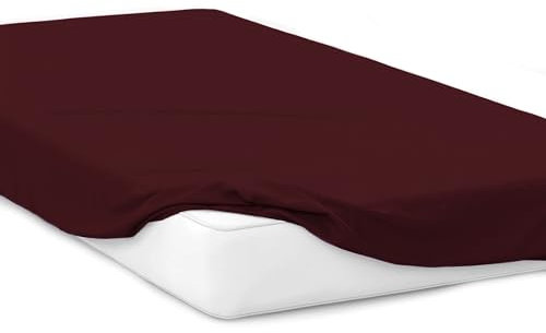 Mixi Trends Spannbettlaken Jersey Spannbetttuch 100% Baumwolle Bettlaken Bettlaken, Größe:200 x 200 cm, Farbe:Dunkelbraun