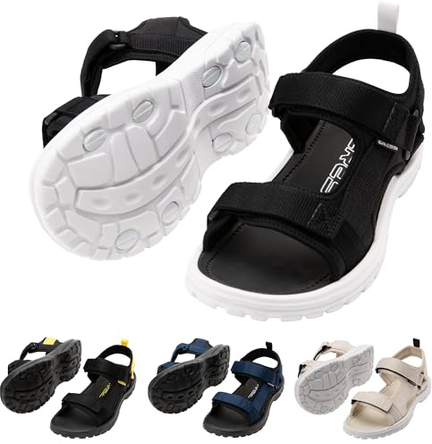 Cressi Pete Sandal Black/White 42 - Sandalia Unisex Ideal para los Días de Verano en la Playa, Diseñada para el Confort y la Practicidad en Entornos Acuáticos, Negro/Blanco, 42