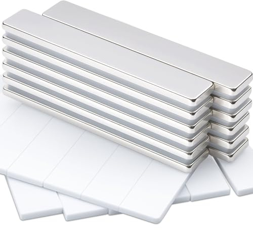 12 stycken självhäftande magneter 60x10x3mm neodymmagneter neodymmagneter rektangulära magneter för familj, kylskåp, hantverk och dekoration, kök och kontor