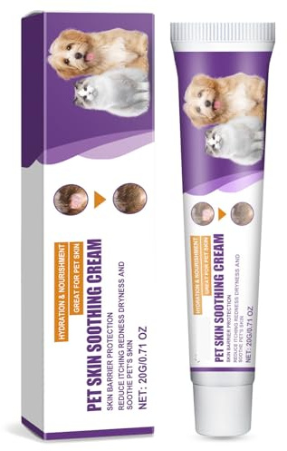 Rakiuty Crème Apaisante pour la Peau Chat,Soin des Plaies pour Chiens et Chats,20G,1PC,Gel de Guérison des Plaies pour Chiens,Apaisante pour Les Démangeaisons