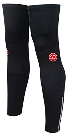 Sundried Cycling Leg Warmers Thermal Sleeves For Cycling Best For Winter Bicycle Riding Bike Apparel (Black, M)