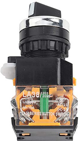 Drehschalter LA38 20 x 3 22 mm 10 A Schalter 3 Positionen 2 NO selektiv gehalten mit langem Griff für Fernbedienung 22 mm
