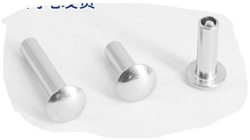 M6,304 acero inoxidable, cabeza redonda plana. Remache semi-hueco. Cabeza redonda remache hueco. Clavo hueco-M6 * 6 [10 piezas]