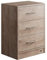 Casaria® Nachttisch Eiche 3 Schubladen Kabelführung Wandbefestigung Boxspringbett Schlafzimmer Nachtschrank Nachtkonsole Nachtkommode Holz 54x39x28cm