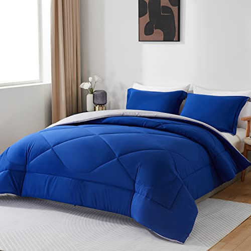 beeweed Bettdecke 135x200 Ganzjahresdecke Wende-Steppdecke 300 GSM 4 Jahreszeiten Bettdecke Duvet 135x200cm Weiche Mikrofaser Schlafdecke mit Kissenbezüge