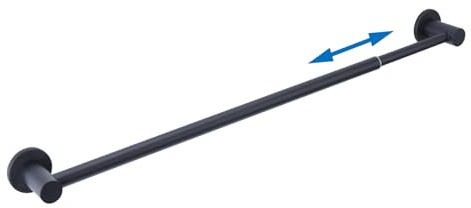 18-31.5 Inches Adjustable Magnetic Towel Bar Holder for Refrigerator, Magnet Flip Calendar Chart Rod for Whiteboard, Black