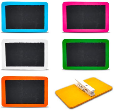 Lot de 6 étiquettes pour plantes en bois avec clip – tableaux marque-plantes inscriptibles avec marqueur ou craie – Idéal pour les herbes aromatiques, les plantes de jardin, les pots – Marqueurs