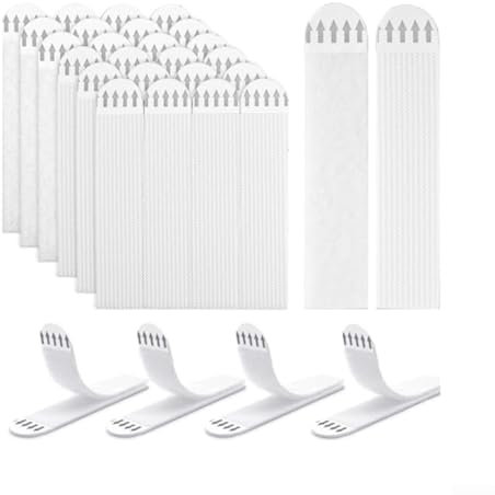 Klebestreifen zum Aufhängen von Bildern, geeignet für Bilderrahmen, Spiegel, Aufbewahrungsboxen, Haken usw., 93 x 19 mm, großes schmales Klettband, hält bis zu 9 kg, unterstützt bis zu 61 x 91 cm