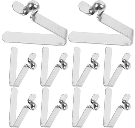 TEHAUX 20 piezas Clips de Muelle con Botón Push Pinzas V Shape para Fijación Rápida Tubos Bloqueo Seguro para Postes de Tienda, Kayak y Tubos Telescópicos, Pinzas de Muelle de Alta Elasticid