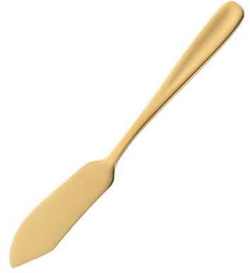 Toyvian Couteau à Beurre Multifonction en Acier Inoxydable 304 Doré Trancheur Coupe-Fromage et Confiture Lame Tranchante Usage Quotidien Cuisine Outil de Table Élégant et Pratique