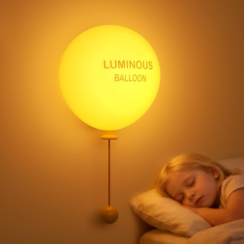 Yuinzin Luz Nocturna Bebe Globo para Niños-Amarillo