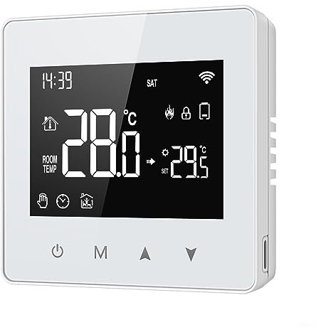 Tuya Zigbee Programmable Thermostat, Battery Powered, Wall Mounted with LCD Display, APP Control