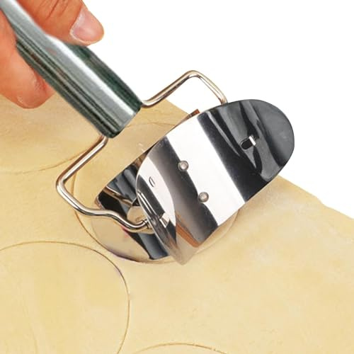 Rodillo cortador de bolas de masa, cortador de bolas de masa - Cortador de masa de envoltura de acero inoxidable,Cortador de bolas de masa chino de empuje manual, utensilios de cocina