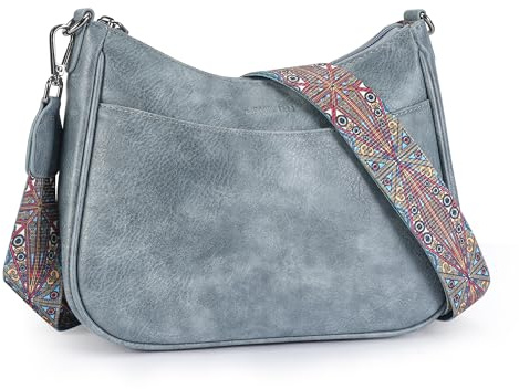 APHISON Small Crossbody Bag for Women Girls' Handbags & Shoulder bags Ladies Mobile Phone bags Vegan Leather with 3 Zip Compartments Crossbody Purse with Adjustable Wide Strap