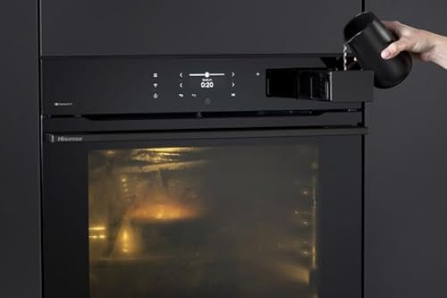 Hisense BAS614A8B Forno Elettrico, Da incasso, Cottura A Vapore, Pulizia A Vapore, Modalità Air Fry, Sonda Temperatura, Connessione WiFi, Modalità Pizza 300°, 77l, Soft door, Nero