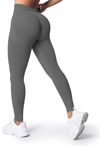 Nlieanuc Leggins Sportivi Donna Push Up - Vita Media Scrunch Pantaloni Anticellulite Pantacollant Fitness Abbigliamento Palestra Yoga