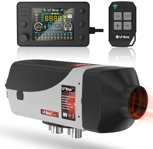 LF Bros 2KW Diesel Heater, 12V Parking Air Heater with Timer LCD Display Remote Control for Sedan, Micro Car, Small Truck, Panel Van, Pickup