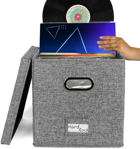 Organizer per dischi, impilabile, portatile, per riporre album, forniture per ufficio, scatole per documenti con coperchio per compleanno, Natale, Capodanno