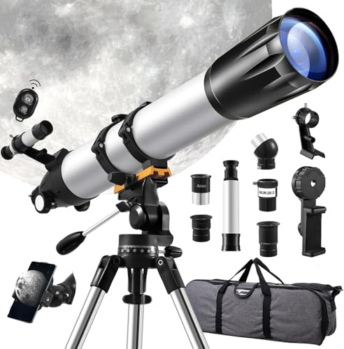 Telescopio de Alta Potencia, telescopio de Longitud Focal de 900 mm para niños, Aumento 36X-675X, telescopios catadióptricos portátiles para astronomía, Principiantes, observación del Planeta
