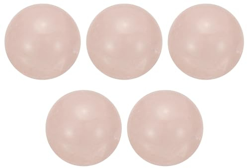 QUARKZMAN 5 Pcs Sfere Di Pietra Preziosa, 20mm Mini Sfere Di Quarzo Naturale Levigato Sfera Di Cristallo Intagliata A Mano Per Giardino Cucina Sala Da Pranzo Bagno, Rosa