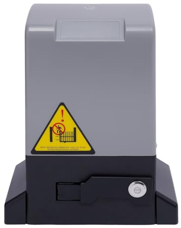 Set di azionamento per cancello scorrevole fino a 800 kg, azionamento per porta del garage, 370 W, apriporta scorrevole elettrico con telecomandi e serratura a codice wireless, kit completo di sistema