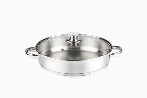 Cacerola baja 32 cm diámetro, acero Inoxidable 18/10
