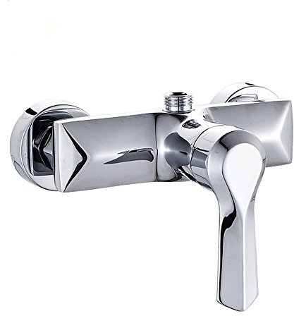 Brass Showering Mixer Wall-Mounted Shower Valve Faucet Single Lever Cold and Hot Water Tap for Bathroom, Clawfoot Tub, Outdoor, RV
