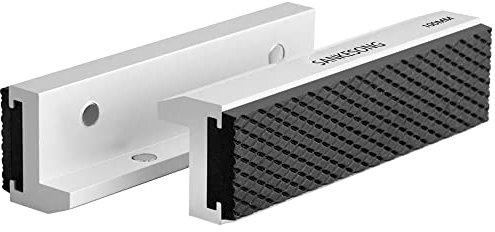 Mordaza para Taladradoras, Mordazas Blandas para Tornillo de Banco, Mordazas de Sujeción para Tornillo de Banco, Mordazas de Aluminio/prismas con Imán de Sujeción, Aleación de Aluminio + Caucho(100MM)