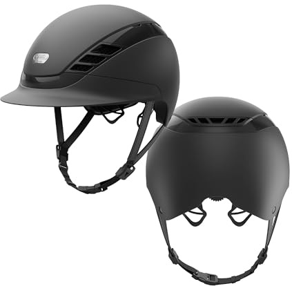 ABUS PIKEUR AirLuxe Pure Reithelm Black, Größe:S