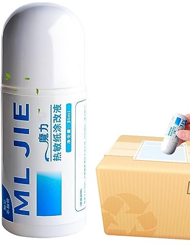 Geteawily Thermo-Papier-Korrekturflüssigkeit – schnell trocknende Flüssigkeit zur Datenschutzkorrektur, Nachrichtenabdeckung privater Daten, Entfernungsflüssigkeit für Identität, Kontoauszüge,