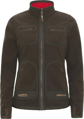 Härkila Kamko Giacca in pile da donna, antivento, reversibile, per la caccia, da caccia, in pile, con taglio femminile, taglia: M, marrone, M